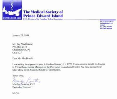 Medical Society complain 1999 0115