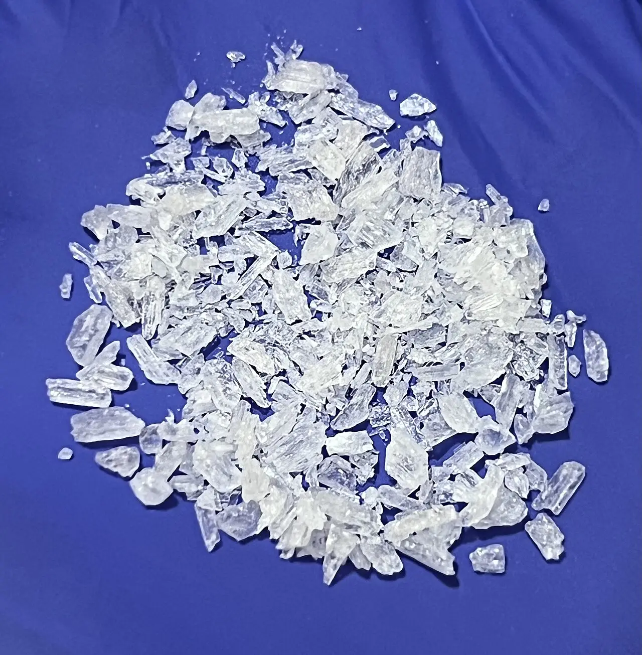 Close-up of crystal methamphetamine shards